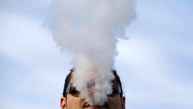 Greg Hunt announced in June that consumers would not be allowed to buy e-cigarettes with vaporiser nicotine without a prescription from January 1 2021. Picture: Jose Luis Magana/AFP