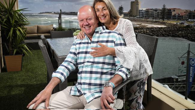 7NEWS Adelaide presenter John Riddell his wife Heather. Picture: Sarah Reed