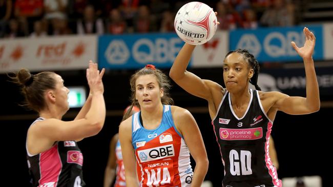 Adelaide Thunderbirds defender Layla Guscoth has had her season ended by an Achilles injury. Picture: Damian Shaw