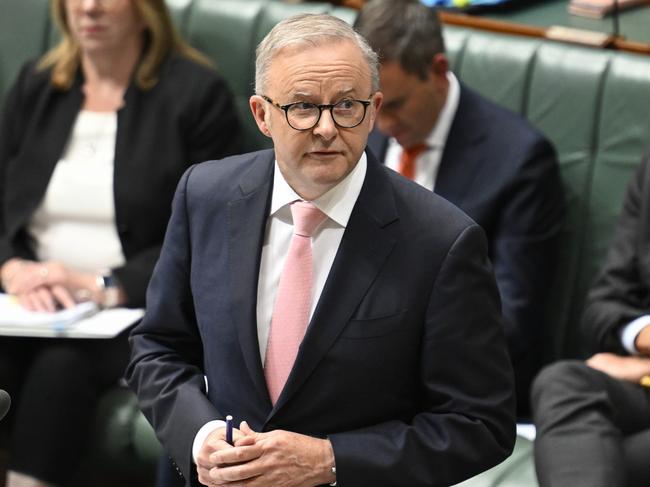 Anthony Albanese has committed $2.2bn to the project but the money won’t be available until after the next federal election Picture: NewsWire