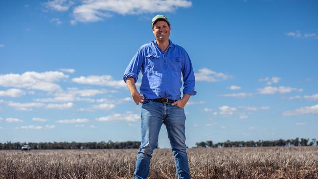 Crop grower Nigel Corish at Woodland, west of Brisbane. Picture: David Martinelli