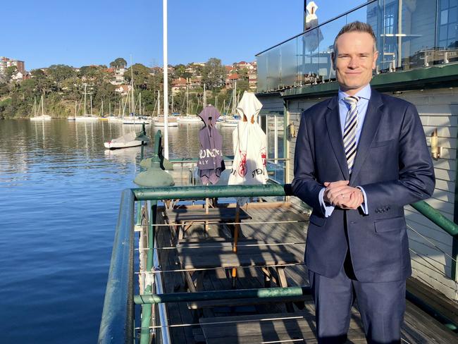 Optimistic: Tim James at Mosman Rowers last week.