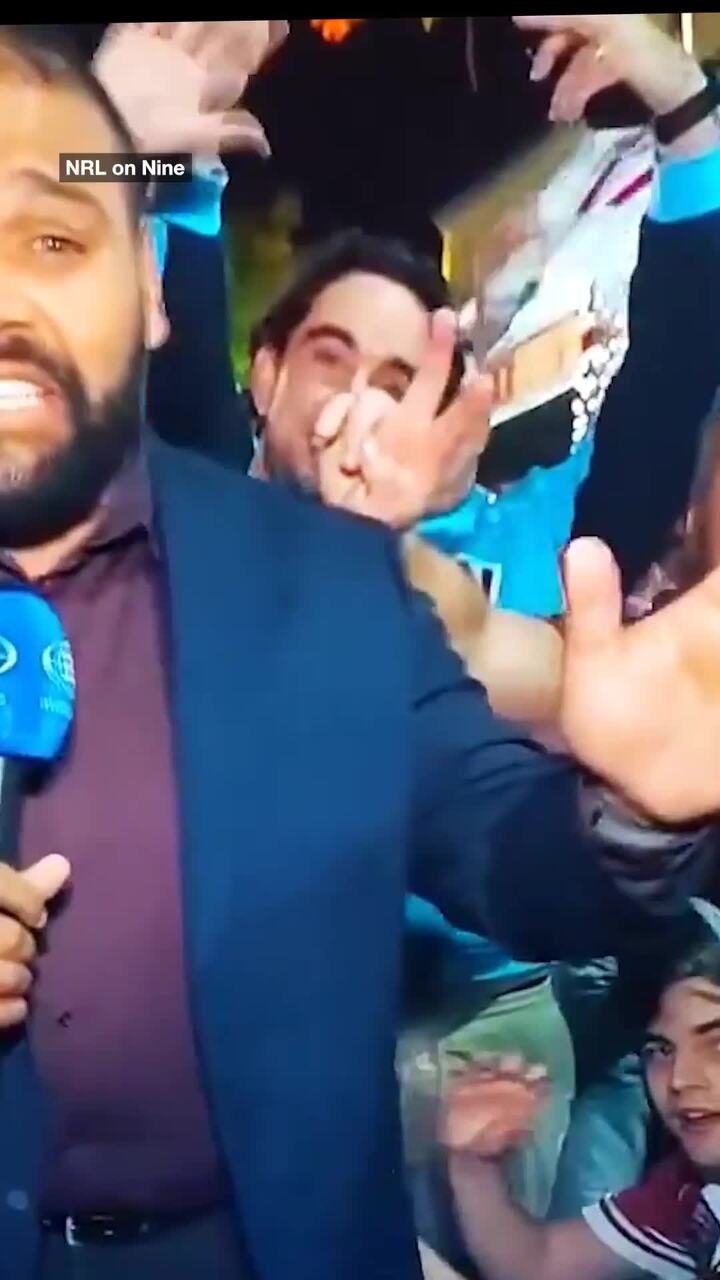 Fan's crude act caught live on Origin broadcast
