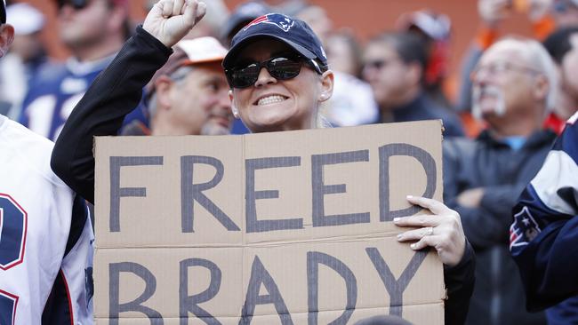 A fan of Tom Brady in the first quarter.