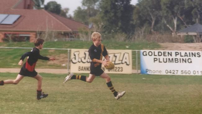 James in the under 10s playing for Bannockburn. Picture: Supplied