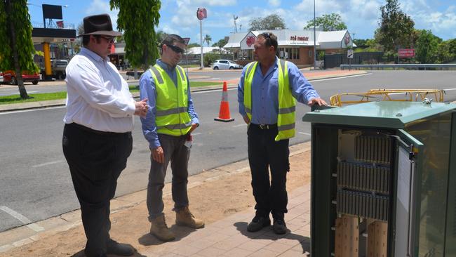 The first node of the NBN being installed on Queen Street.