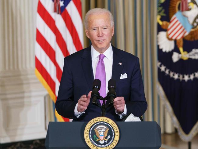 Joe Biden has signed an executive order to increase government purchases of vaccines from US manufacturers. Picture: AFP.