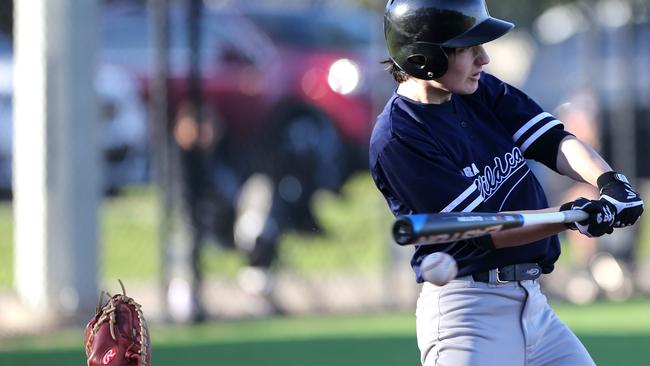 Junior baseball spread - Deakin Blues v Guild-Lara.  Picture: Mike Dugdale