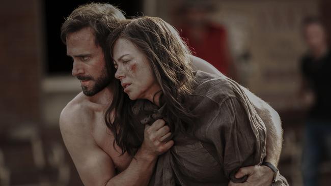 The vistas and the co-stars were incredible, but Fiennes could have done without the flies while making Strangerland with Nicole Kidman. Picture: Supplied