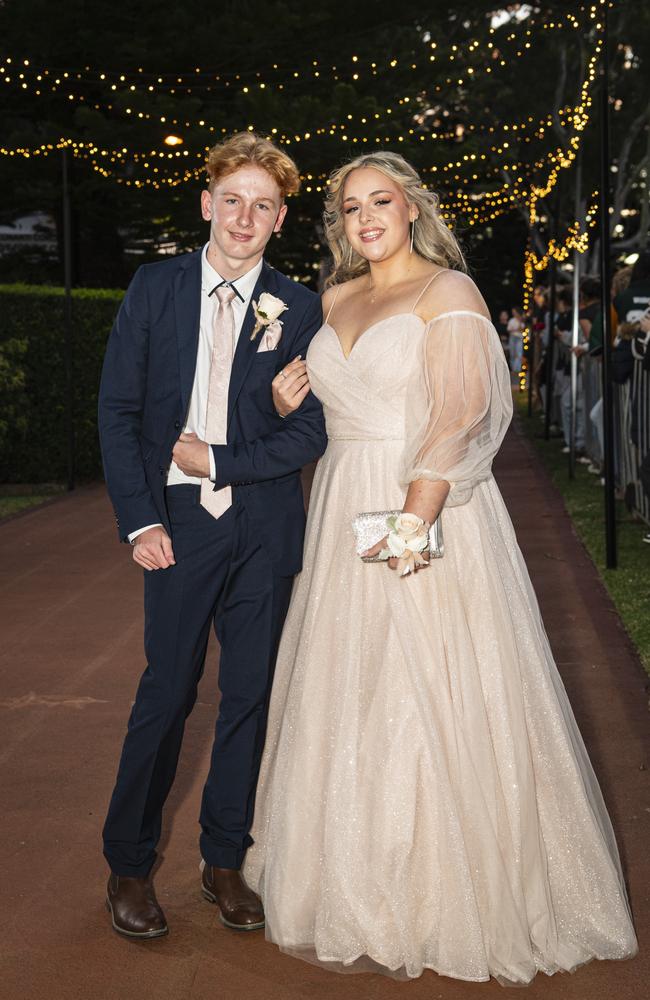 Charlie McDonald and partner Alyssa Young at St Mary's College formal at Picnic Point, Friday, March 22, 2024. Picture: Kevin Farmer