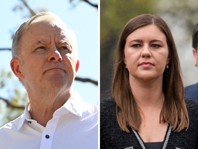 Anthony Albanese has paid an emotional tribute to a ‘brave’ Brittany Higgins, after it was announced Bruce Lehrmann would not face another trial.