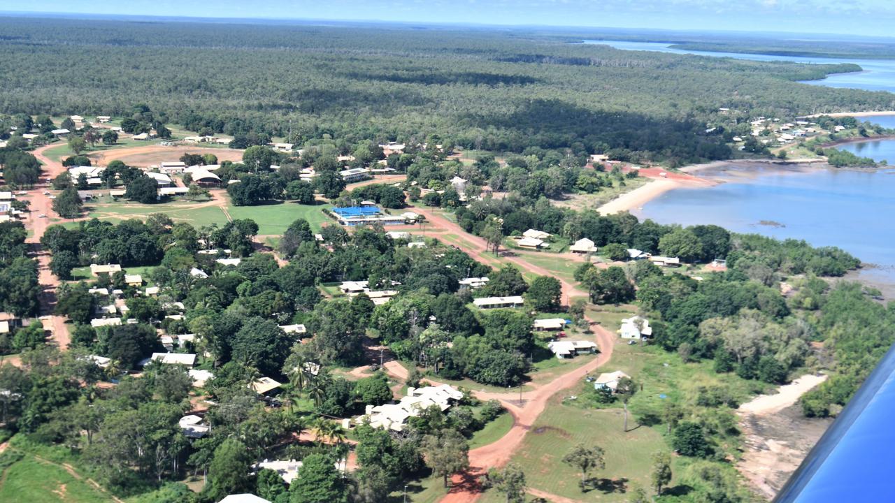 Aerial view of Maningrida. Picture: Natasha Emeck