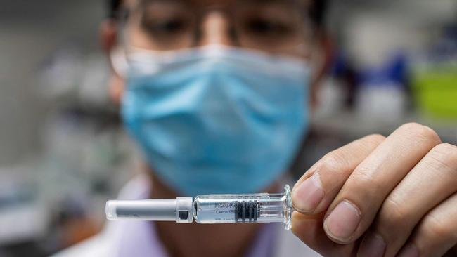 Vaccine optimism is causing a global sharemarket rise. Picture: Nicolas Asfouri / AFP