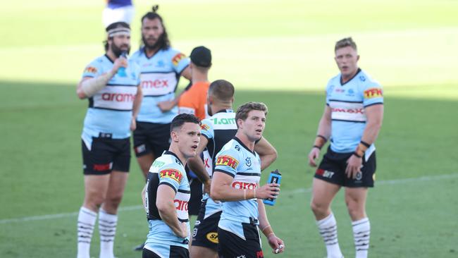 The Sharks failed to take their chance against 12 men. Picture: NRL Images