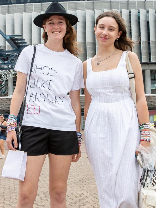 SYDNEY, AUSTRALIA - Daily Telegraph Photos February 26, 2024: Amber and Alyssa at Taylor Swift's The Eras Tour concert held at Accor Stadium in Sydney. Picture: Christian Gilles