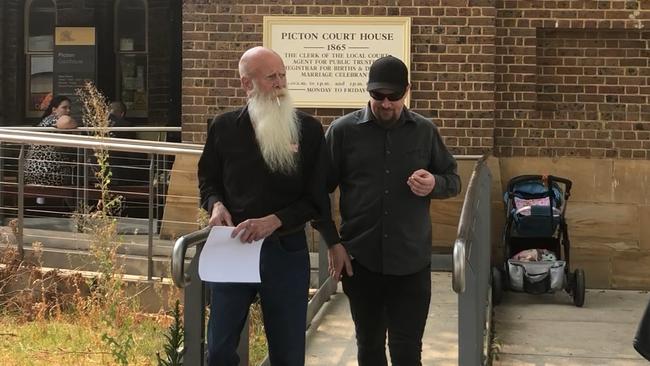 Peter John Daley, 63, and Andrew Peter Daley, 38, leave Picton Court House.