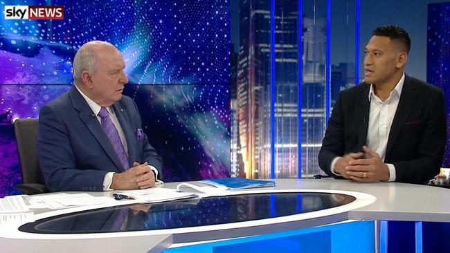 Alan Jones interviews Israel Folau on the Jones &amp; Co show on Sky News.