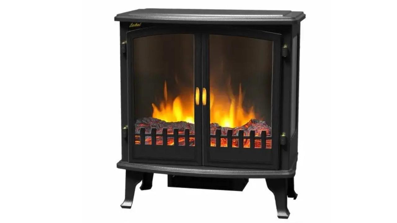 Heller 1800W Electric Fireplace Heater. Image: Betta Home Living.