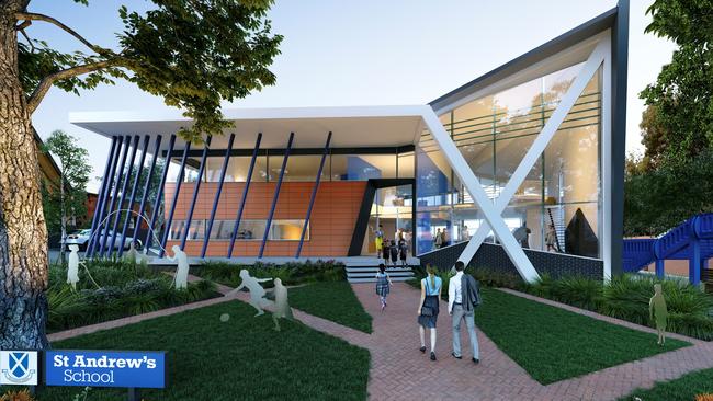 Artist's impression of the new Bright Futures Centre at St Andrew's School at Walkerville. Picture: St Andrew's