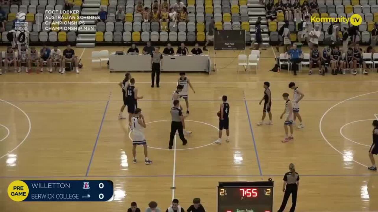 Replay: Willetton SHS v Berwick College (Men's Champ) - 2024 Basketball Australia Schools Championships Day 1