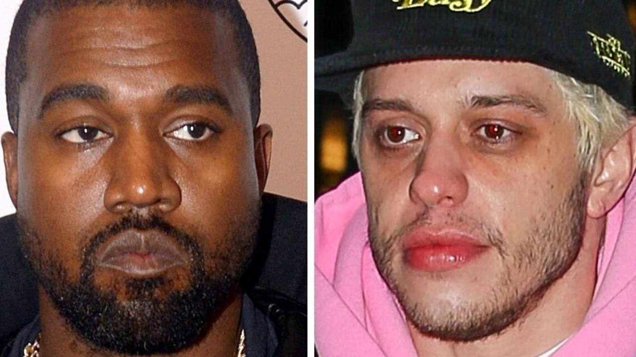 Kanye West and Kim’s new boyfriend, Pete Davidson. Picture: Getty Images