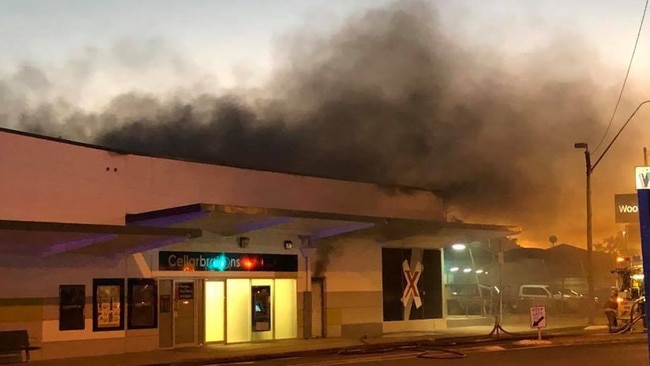 Flames were spotted by a worker from a nearby butcher.