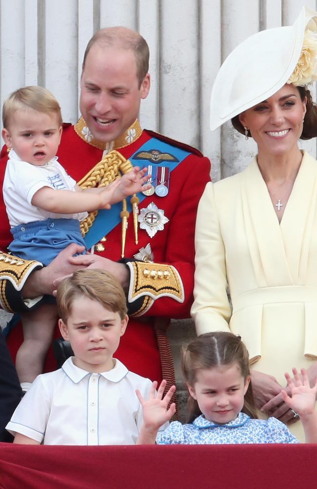 Kate and William and their adorable kids have become the face of the royal family during Britain’s coronavirus lockdown. Picture: Getty Images