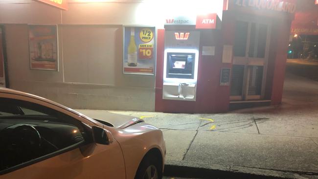 The ATM in Grigor Pl at Allambie Heights where a man was hit by the car. Picture: Jim O'Rourke