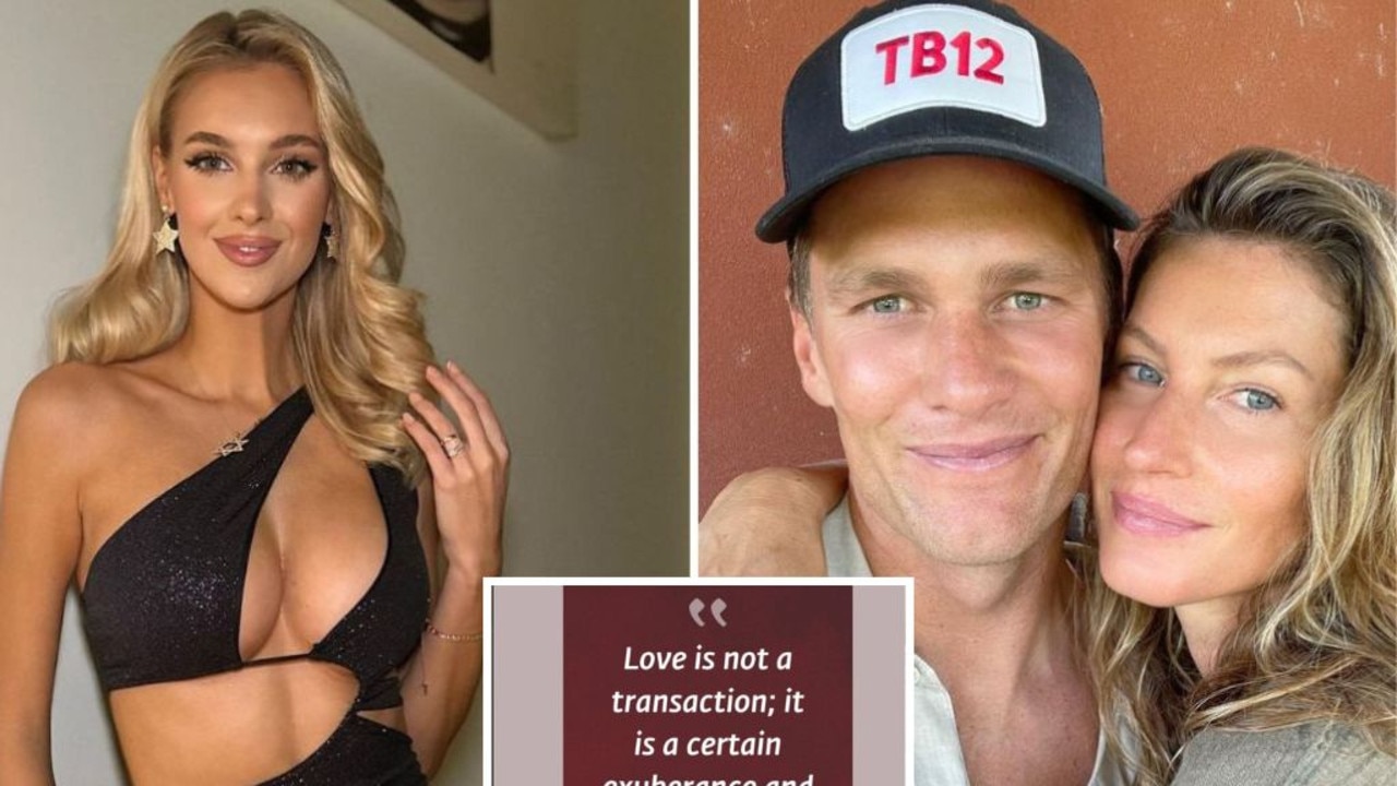 Tom Brady posts cryptic message on Instagram for Valentine's Day, Gisele Bundchen, Veronika Rajek | news.com.au — Australia's leading news site