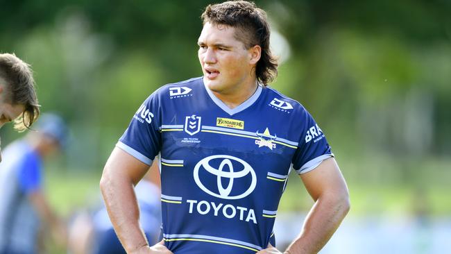 North Queensland Cowboys vs Townsville Blackhawks scrimmage game at the Rugby Park, Ayr. Wiremu Greig . Picture: Alix Sweeney.