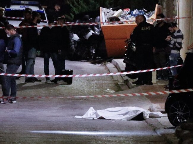 Top Sydney gangster John Macris gunned down in a seaside suburb of Athens. 