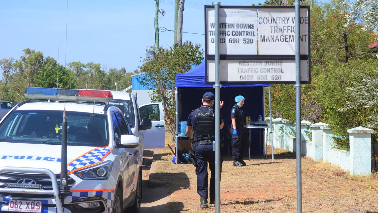 At the scene of the investigation in Chinchilla.