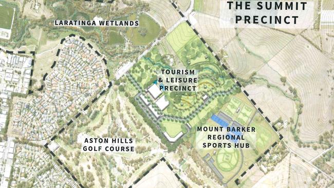 A concept map of The Summit precinct, also known as The Hub. Supplied by Dan Cregan