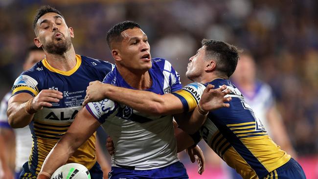 Dallin Watene-Zelezniak won’t be allowed to visit his mother-in-law in Canberra on Mother’s Day under the biosecurity guidelines. Picture: Phil Hillyard.