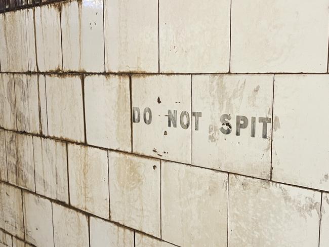 Flinders Street station underpass, OCTOBER 26 2024. Lord mayoral hopefuls Nick Reece and Arron Wood have reignited calls for the grimy Flinders Street Station underpass to be brought back to its former glory. Picture: Grace Frost