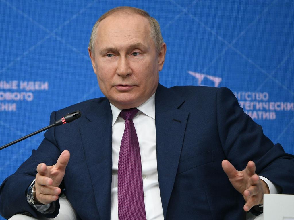 Historian professor Timothy Snyder warns Vladimir Putin’s power is “weakening”. Picture: Alexey Maishev/SPUTNIK/AFP