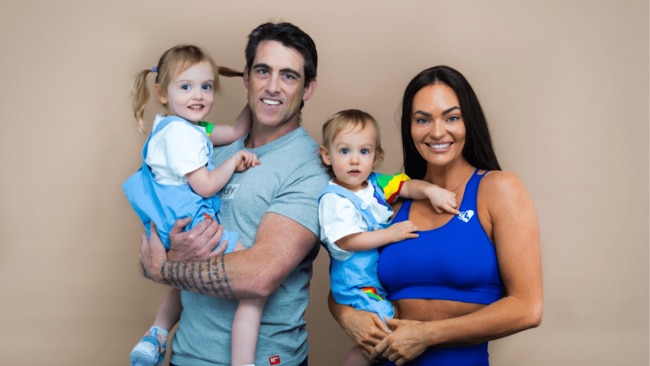 Emily, her partner Dec, and their two children. Image: Supplied