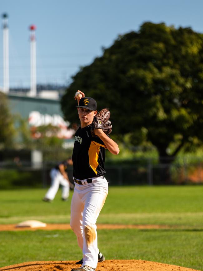 Gold Coast pitcher Eras Van Niekerk.