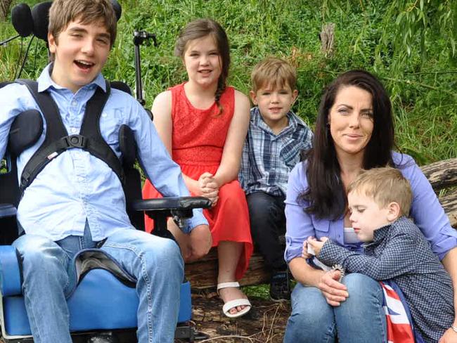 Belinda Howell, pictured with her four children, says she fears losing her nursing career and reputation after being charged with deception over what she adamantly says was a simple mixup. Pic SUPPLIED