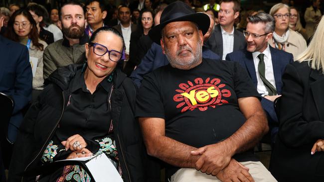 Linda Burney and Noel Pearson attend the launch of the Qantas 'Yes' Campaign. Picture: NCA Newswire / Gaye Gerard