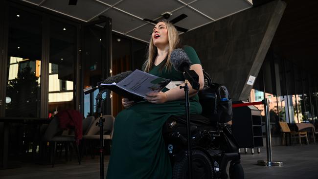 Marayke Jonkers, president of People with Disability Australia, said the federal government’s response to the disability royal commission report had devastated many. Picture: Dan Peled / NewsWire