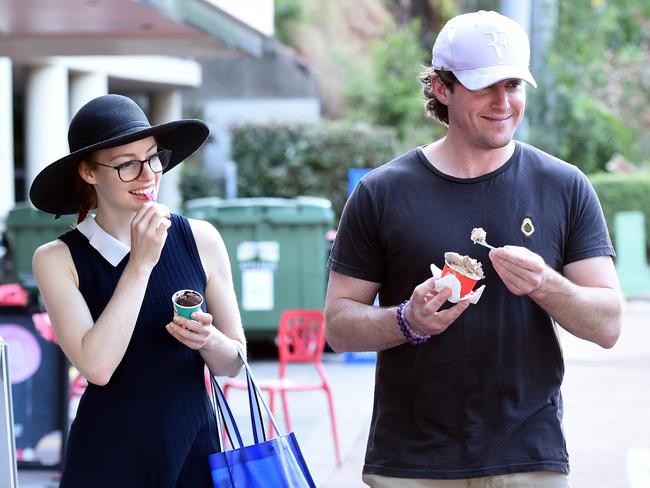 They indulged with ice-cream. Picture: Zak Simmonds