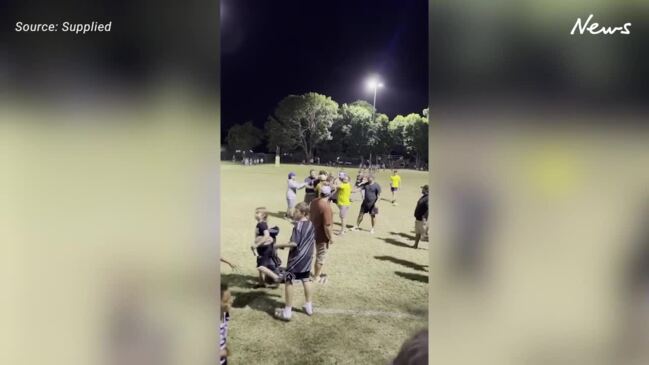 A fight between parents at Townsville rugby league game