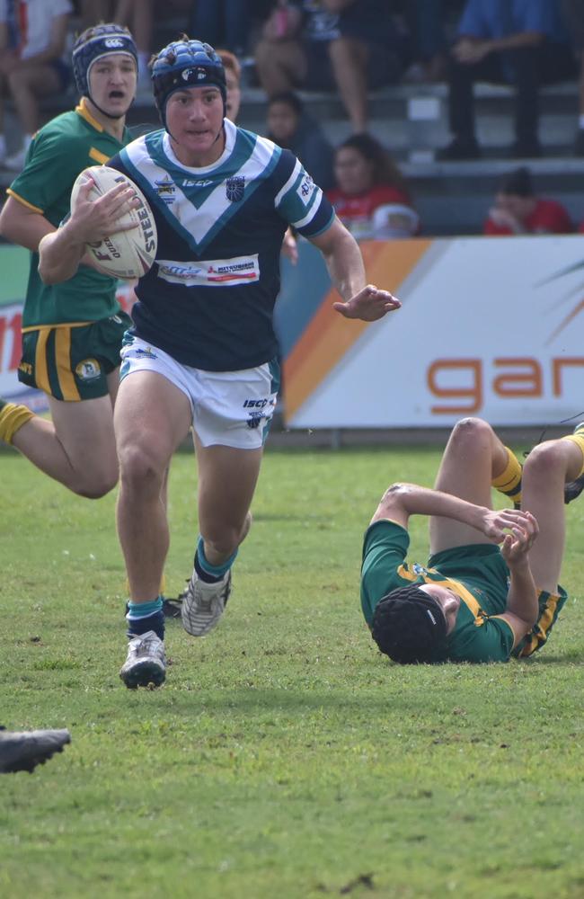 Will Shears in the Mercy College v St Brendan's Cowboys Challenge grand final in Mackay, September 1, 2021. Picture: Matthew Forrest