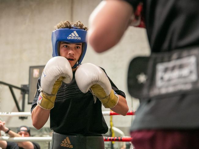 Birchell has racked up 22 amateur fights by the age of 15. Picture: Thomas Lisson