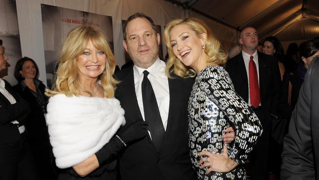 Hawn with Weinstein and her daughter Kate Hudson in 2009. (Photo by Stephen Lovekin/Getty Images for The Weinstein Company)