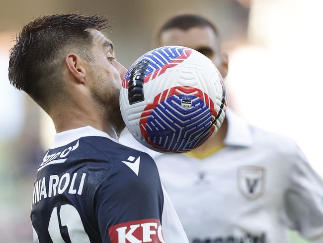 Fornaroli takes possession earlier in the match. Picture: Darrian Traynor/Getty Images