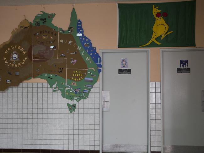 Inside the secondary school College Jacques Brel in the village of Villers-Bretonneux in northern France. Picture: . Ella Pellegrini