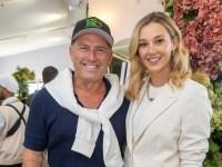 February 15, 2025: Karl and Jasmine Stefanovic at Liv Golf Adelaide. Picture: Kelly Barnes