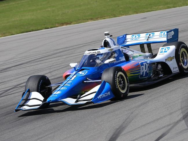 LEEDS, AL - APRIL 18:  #3: Scott McLaughlin, Team Penske Chevrolet during the warm ups for running of the Honda Indy Grand Prix of Alabama on April 18, 2021 at Barber Motorsports Park in Leeds, AL.  (Photo by David J. Griffin/Icon Sportswire via Getty Images)